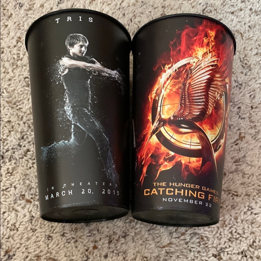 Divergent and Hunger Games Collectible Cups - Black and Red